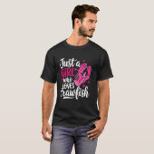 Gewoon een meisje dat Schattige van rivierkreeft h T-shirt (Voorkant volledig)