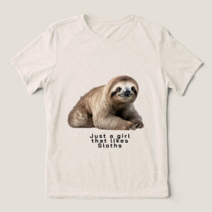 gewoon een meisje dat sloths leuk vindt Tri-Blend shirt