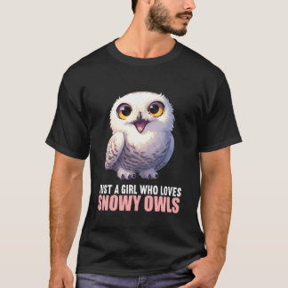 Gewoon een meisje dat Sneeuwuilen liefheeft. Sneeu T-shirt