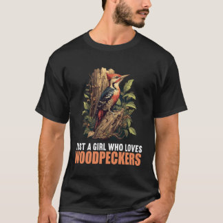 Gewoon een meisje dat spechten leuk vindt. Spechte T-shirt