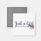 Gewoon een meisje dat stemt Democrat Magnet Magneet (Voorkant / Achterkant)