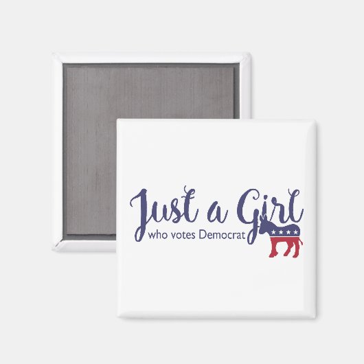 Gewoon een meisje dat stemt Democrat Magnet Magneet (Voorkant / Achterkant)