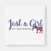 Gewoon een meisje dat stemt Democrat Magnet Magneet (Voorkant)