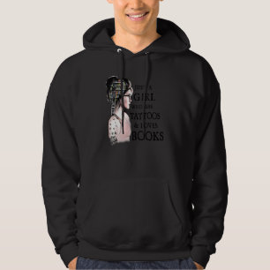 Gewoon een meisje dat tatoeages heeft en van boeke hoodie