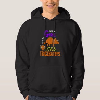 Gewoon Een Meisje Dat Triceratops Dinosaurus Ontwe Hoodie