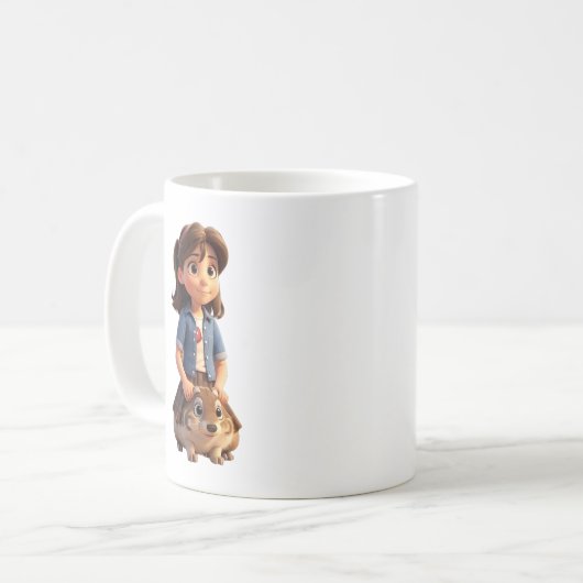 Gewoon een meisje dat van Aardbeien houdt Koffiemok (Voorkant links)