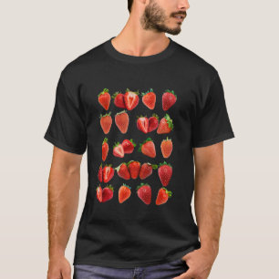Gewoon een meisje dat van aardbeien houdt Schattig T-shirt