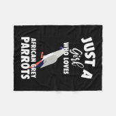 Gewoon een meisje dat van Afrikaanse grijze papega Fleece Deken (Voorkant (Horizontaal))