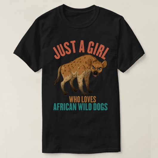 Gewoon een meisje dat van Afrikaanse wilde honden T-shirt (Design voorkant)