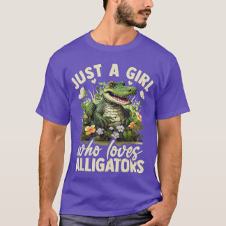 Gewoon een meisje dat van Alligator Esthetische Bl T-shirt