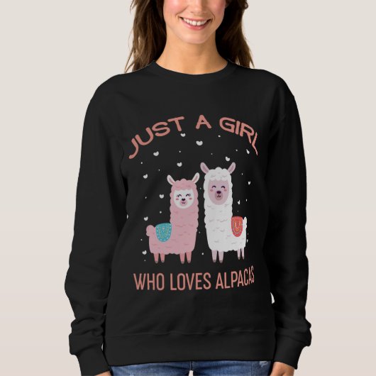 Gewoon een meisje dat van Alpacas houdt - Cute Alp Trui (Voorkant)