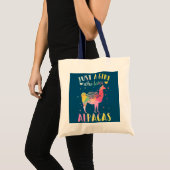 Gewoon een meisje dat van Alpacas Waterverf Alpaca Tote Bag (Voorkant (product))