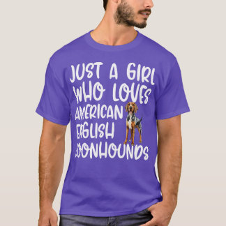 Gewoon een meisje dat van Amerikaanse Engelse coon T-shirt