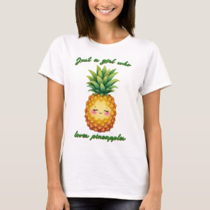 Gewoon een meisje dat van ananas T-Shirt houdt