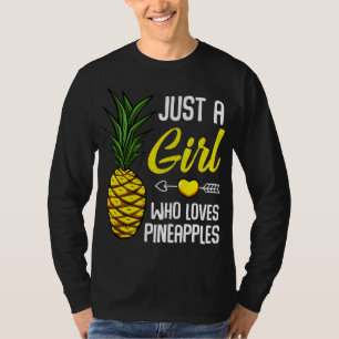 Gewoon een meisje dat van ananassen houdt, zoet tr t-shirt