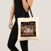 Gewoon een meisje dat van animatie houdt en schets tote bag (Voorkant (product))