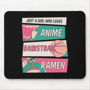 Gewoon een meisje dat van Anime Basketball Ramen K Muismat