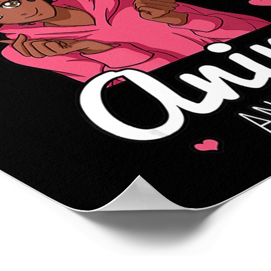 Gewoon een meisje dat van Anime houdt en Afrikaans Poster (Hoek)