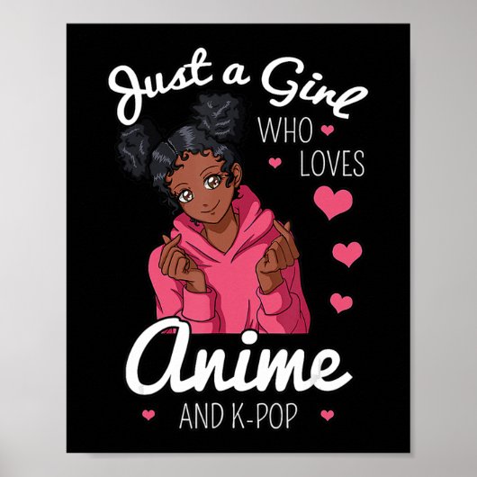 Gewoon een meisje dat van Anime houdt en Afrikaans Poster (Voorkant)