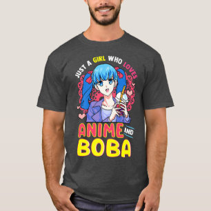 Gewoon een meisje dat van Anime houdt en Boba Bubb T-shirt
