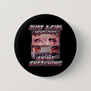 Gewoon een meisje dat van Anime houdt en Japan ket Ronde Button 5,7 Cm