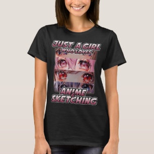 Gewoon een meisje dat van Anime houdt en Japan ket T-shirt