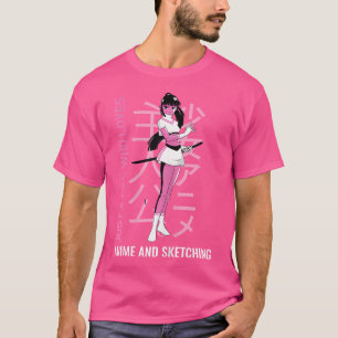 Gewoon een meisje dat van Anime houdt en Japans sc T-shirt