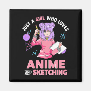 Gewoon een meisje dat van Anime houdt en ketting Magneet