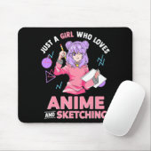 Gewoon een meisje dat van Anime houdt en ketting Muismat (Met muis)