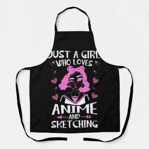 Gewoon een meisje dat van Anime houdt en ketting Schort