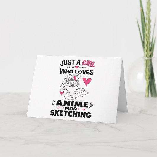 Gewoon een meisje dat van Anime houdt en meisjes k Kaart (Voorkant)