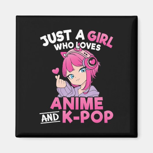 Gewoon een meisje dat van Anime houdt en van K-Pop Magneet (Voorkant)