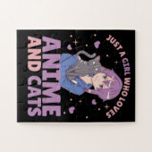 Gewoon een meisje dat van Anime houdt en van Katte Legpuzzel (Horizontaal)