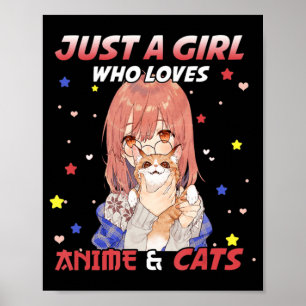 Gewoon een meisje dat van Anime houdt en van Katte Poster