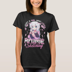 Gewoon een meisje dat van Anime houdt en van ketti T-shirt