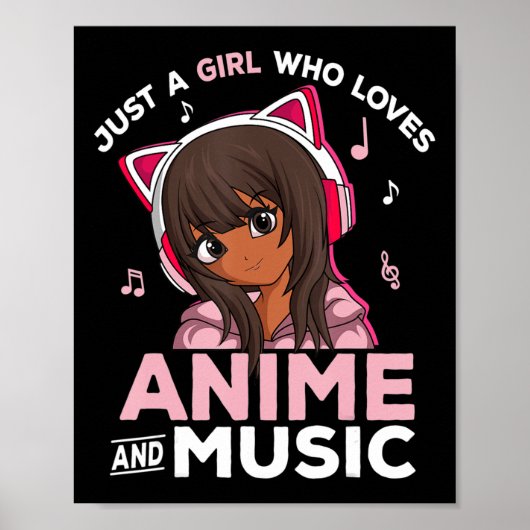 Gewoon een meisje dat van Anime houdt en van Muzie Poster (Voorkant)