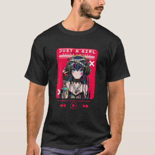 Gewoon een meisje dat van Anime houdt en van Muzie T-shirt