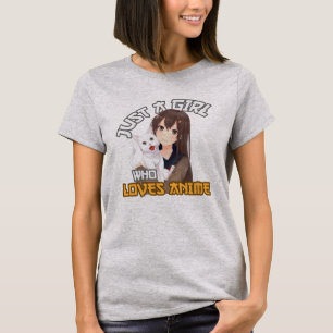 Gewoon een meisje dat van Anime houdt T-shirt
