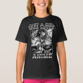 Gewoon een meisje dat van anime houdt t-shirt (Voorkant)