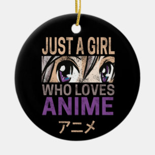Gewoon een meisje dat van Anime  Manga houdt Keramisch Ornament