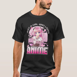 Gewoon een meisje dat van Anime Otaku Japans Anime T-shirt