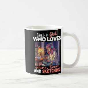 Gewoon een meisje dat van anime-ramen en schetsen  koffiemok