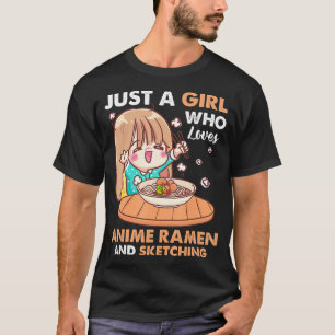 Gewoon een meisje dat van Anime Ramen houdt en Gi T-shirt