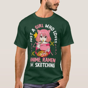 Gewoon een meisje dat van Anime Ramen houdt en Gi T-shirt