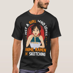 Gewoon een meisje dat van Anime Ramen houdt en Gi T-shirt