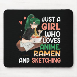 Gewoon een meisje dat van Anime Ramen houdt en Ja Muismat