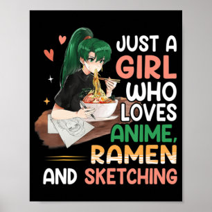 Gewoon een meisje dat van Anime Ramen houdt en Ja  Poster