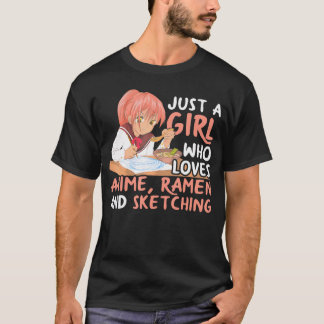 Gewoon een meisje dat van Anime Ramen houdt en Ja  T-shirt