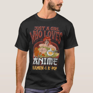 Gewoon een meisje dat van Anime Ramen houdt en Jap T-shirt