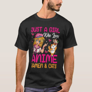 Gewoon een meisje dat van Anime Ramen houdt en m'n T-shirt
